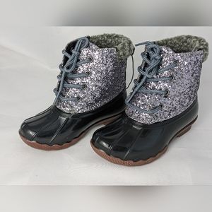 Jessica Carlyle Gavin Glitter Duck Boots Girl Size 9 toddler